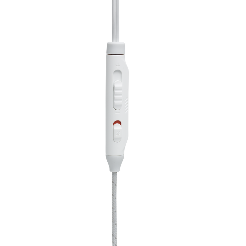 JBL Quantum 50 - White - Wired in-ear gaming headset with volume slider and mic mute - Detailshot 3 image number null